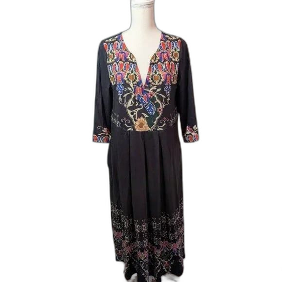 Dresses & Skirts - Just Fashion Now Dress Blue Floral Multi Border Size L